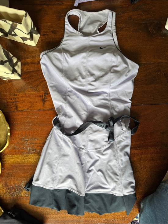 Nike Other - Nike Women’s White Racerback Athletic Dress with Black Hem